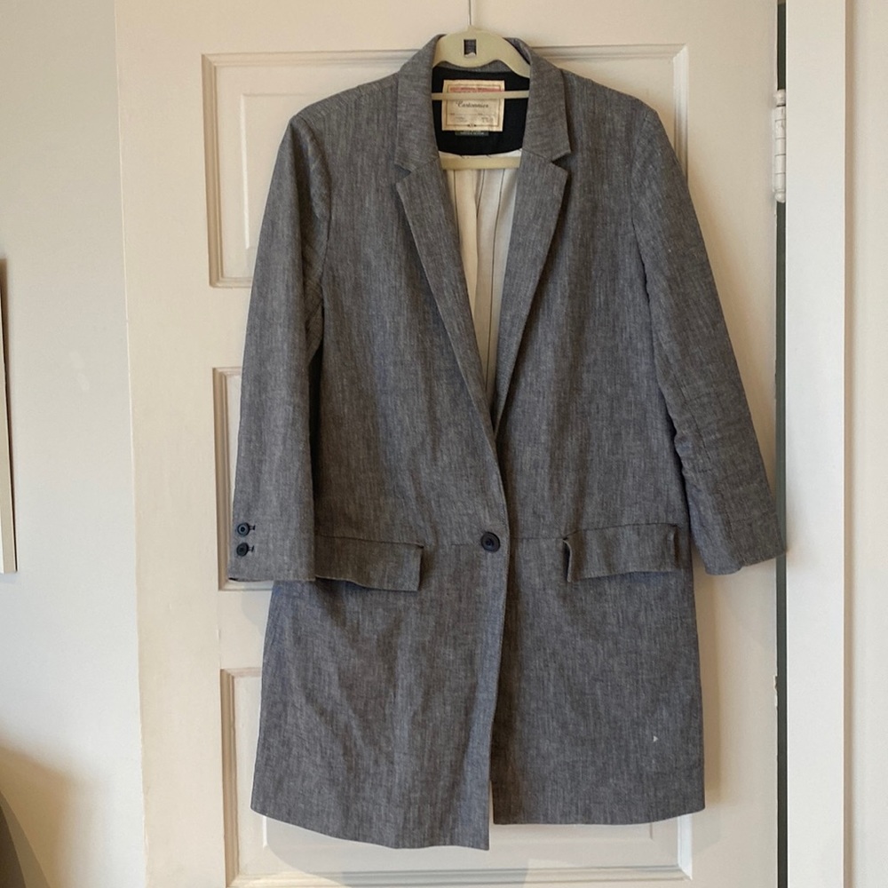 3/4 length chambray blazer from Anthropology